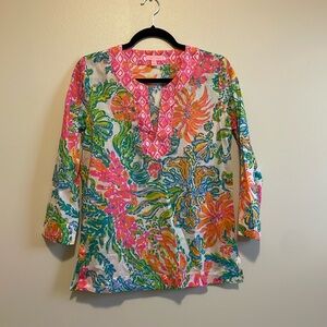 Lilly Pulitzer Amelia Island Tunic Top Size XS